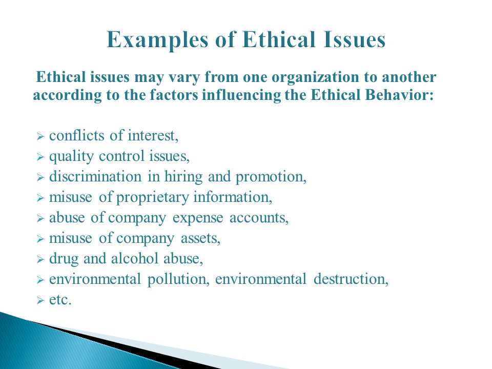 factors influencing ethical behavior