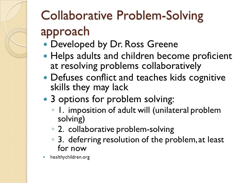 collaborative problem solving approach