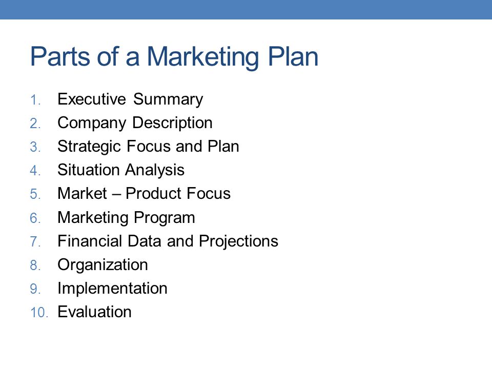 7 components of a business plan