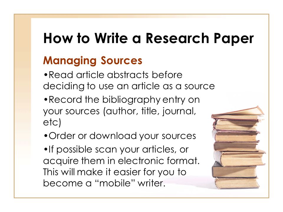 research article writing