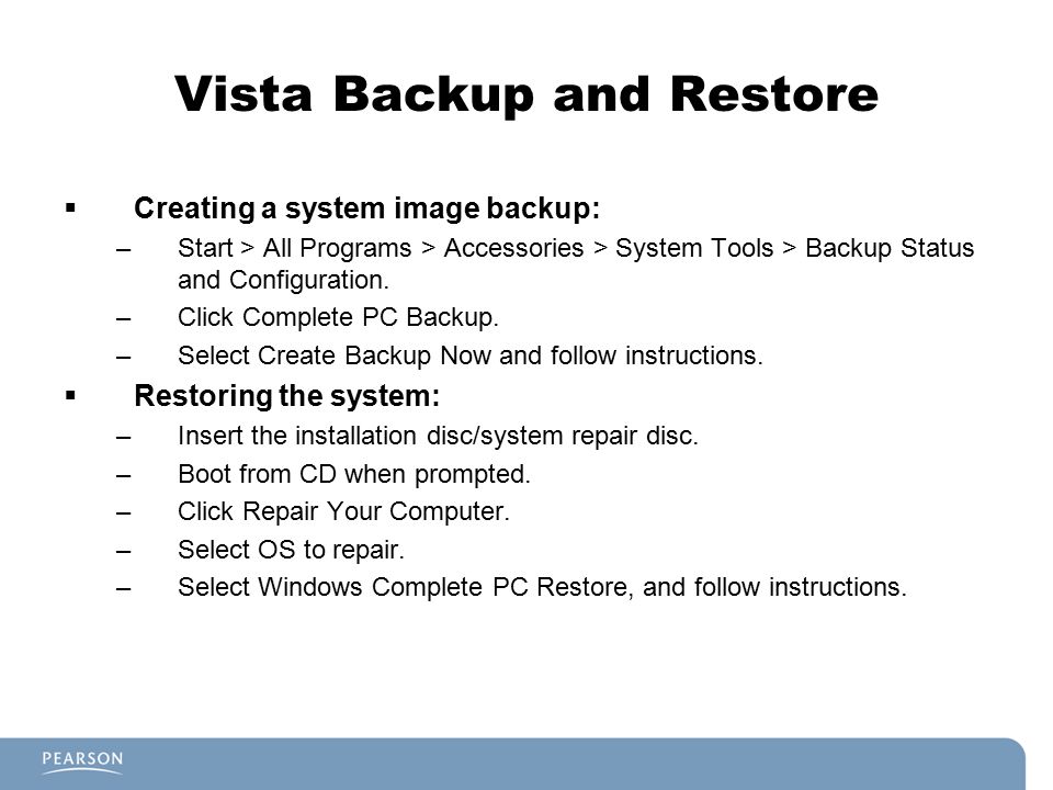 Vista Backup And Restore To New Disk