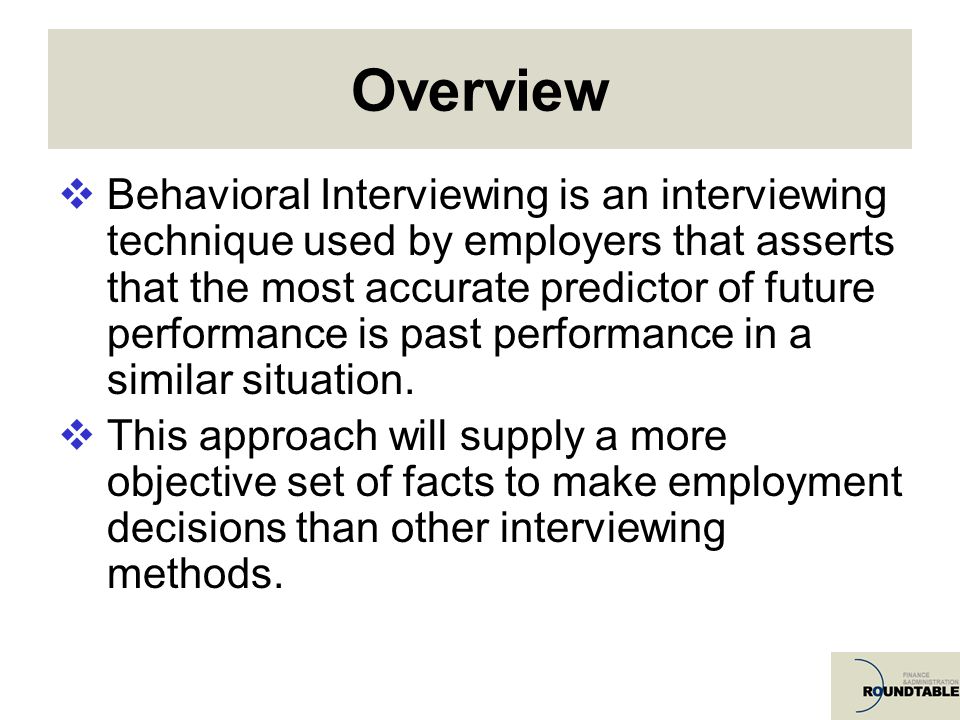 Behavioural Event Interview Accreditation Training