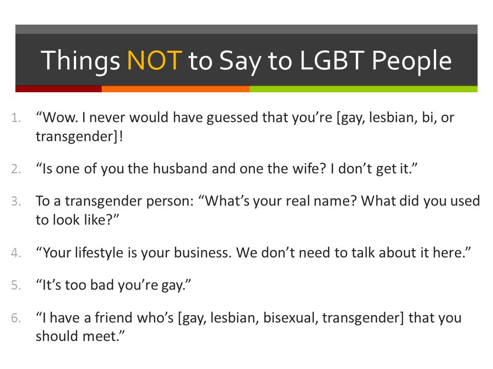 Gay Things To Say 115