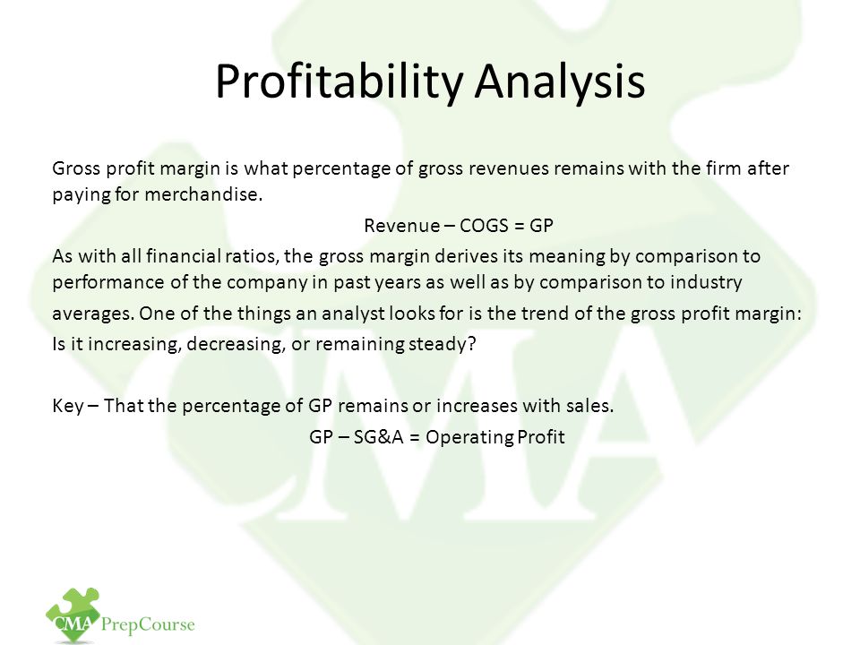 Gross Profit Analysis 35