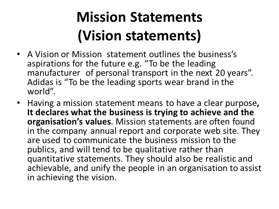 adidas company vision and mission