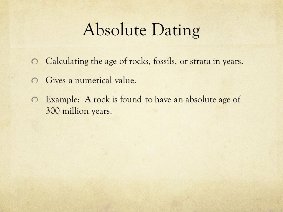 Absolute Rock Dating