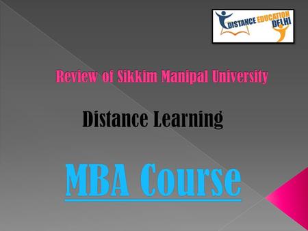 Review of SMU Distance Learning MBA course