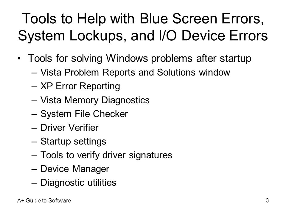 Vista Blue Screen Error