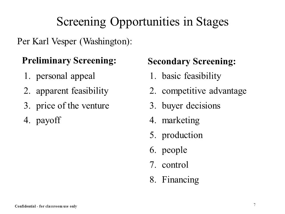 Image result for opportunity screening in entrepreneurship
