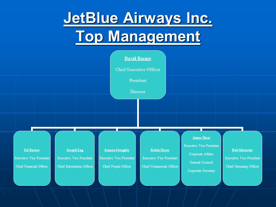 Jetblue Organizational Chart