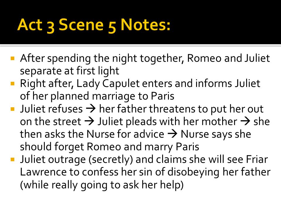 romeo and juliet act 3 scene 5 essay