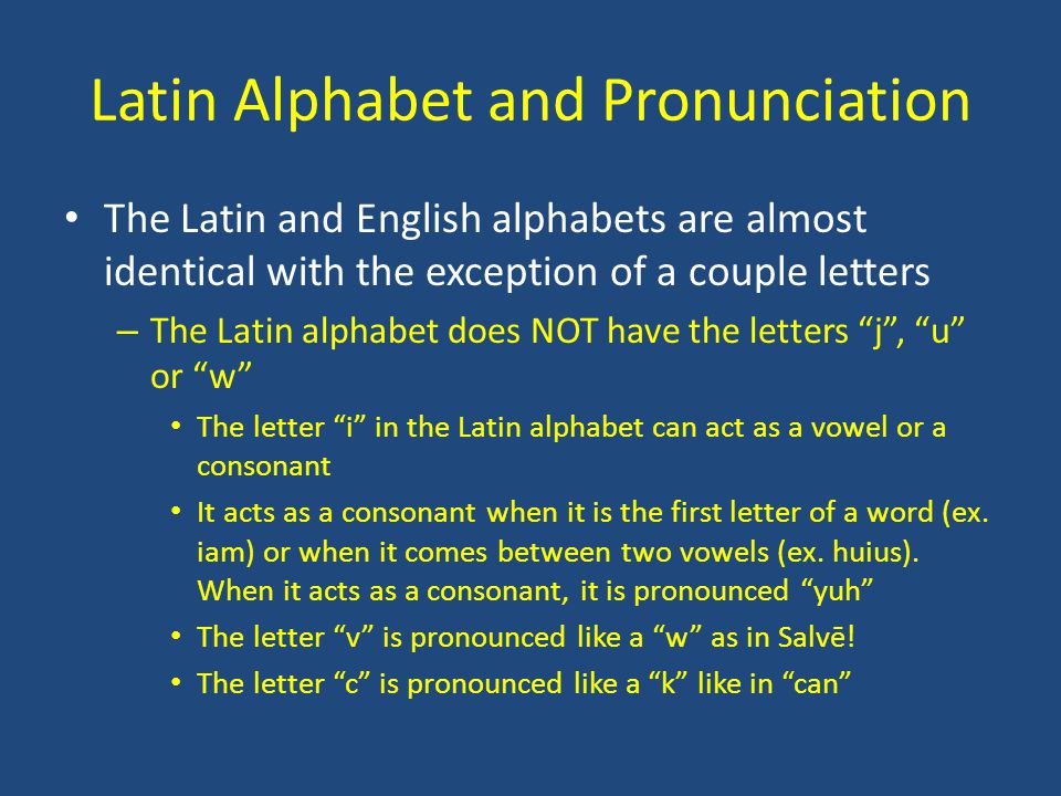Pronunciation Latin Words 6