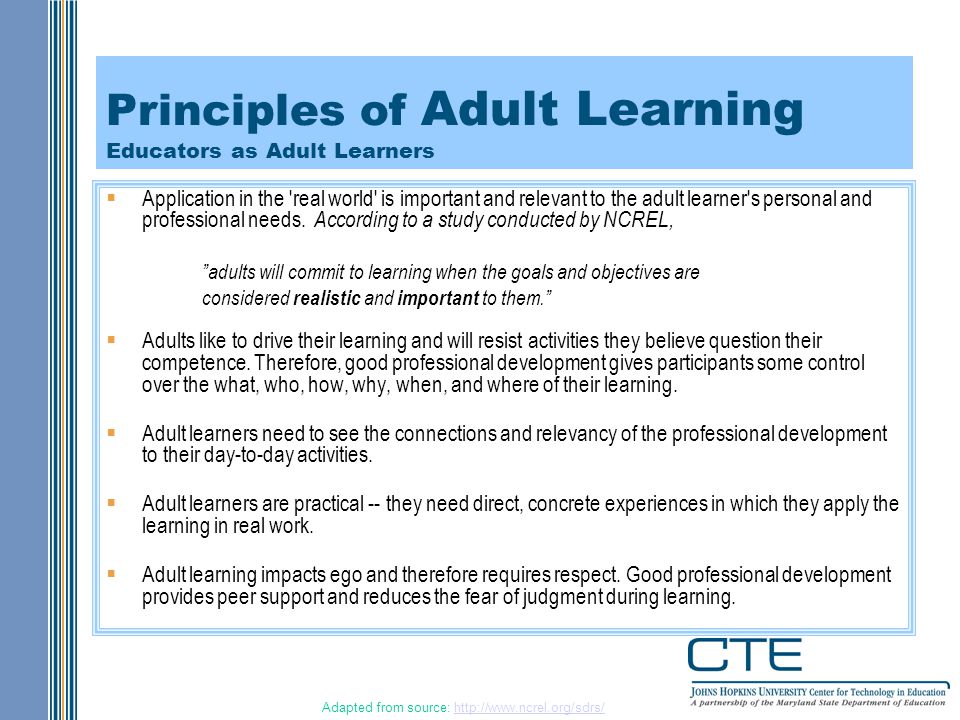 Adult Development And Learning 18