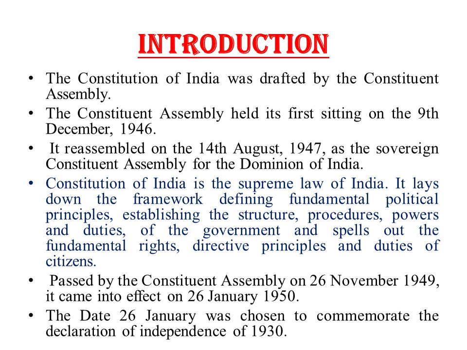 Introduction to the Constitution of India - keralapsctipscom