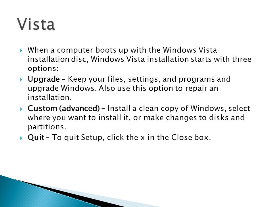 Repair Windows Vista Installation Disc