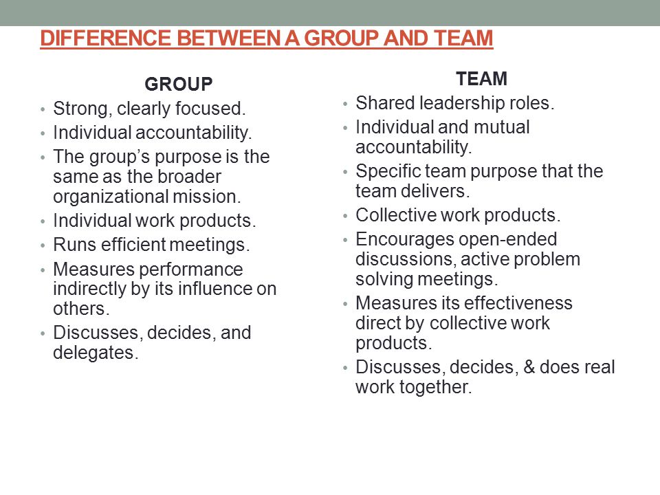 Difference Between Group And Team 71