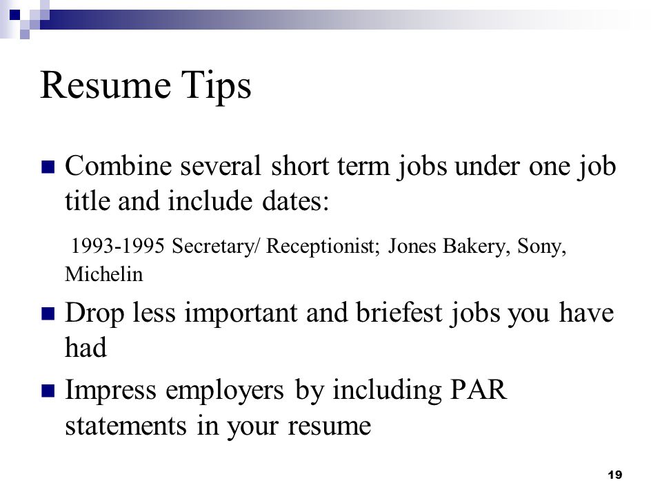 resume writing and interviewing skills