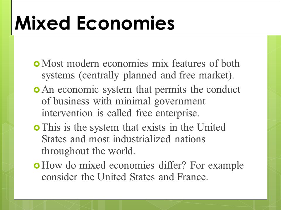 why does the government intervene in a mixed economy