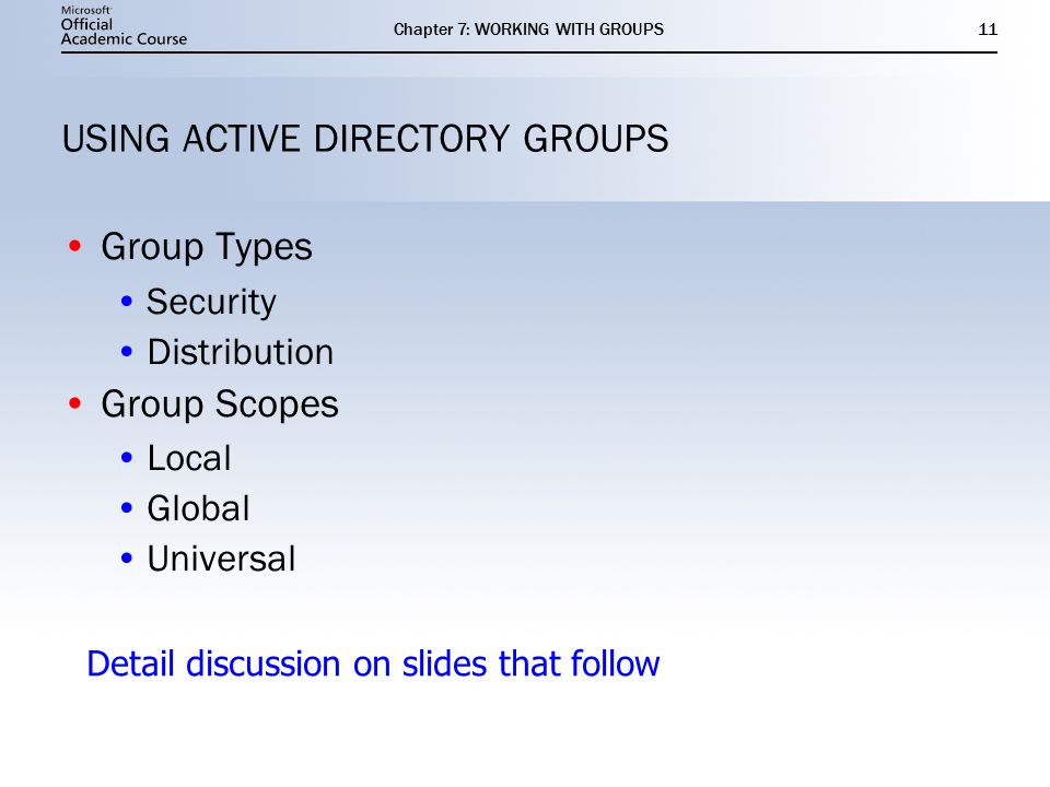 Active Directory Group Scopes 11