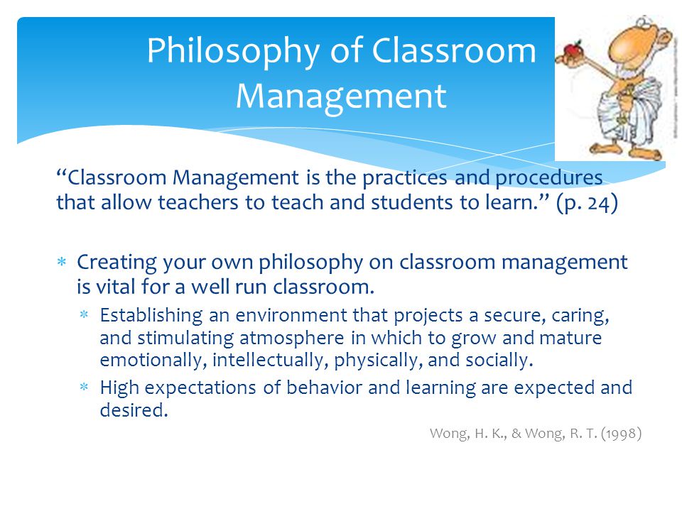 classroom management philosophy examples