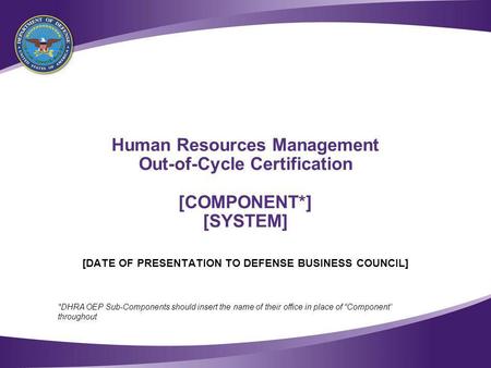 Table of Contents [COMPONENT] Human Resource Management (HRM) Portfolio Overview Program Overview Investment Detail [COMPONENT] Systems FY[XXXX] Requests.