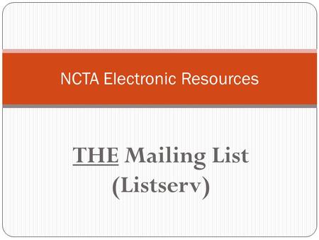 NCTA Electronic Resources