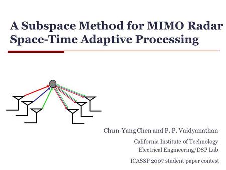 A Subspace Method for MIMO Radar Space-Time Adaptive Processing