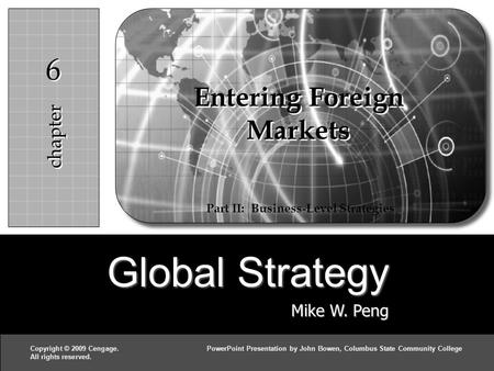 Entering Foreign Markets