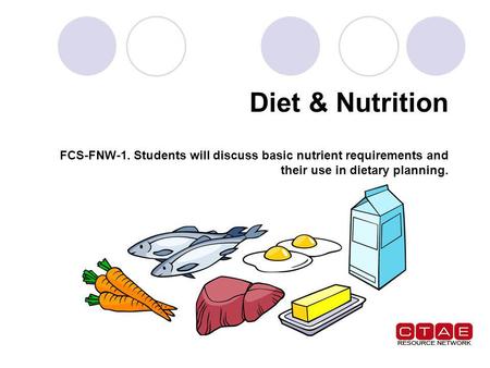 Diet & Nutrition FCS-FNW-1