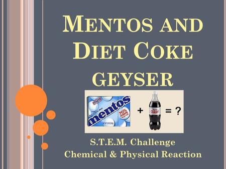 Mentos and Diet Coke geyser