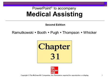 Medical Assisting Chapter 31