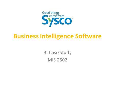 Business Intelligence Software