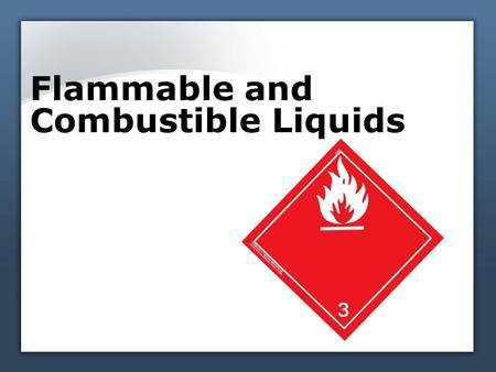 Flammable and Combustible Liquids. Flammable liquids Class I - liquids have flashpoints below 100 degrees F, with vapor pressures not exceeding 40 psia.