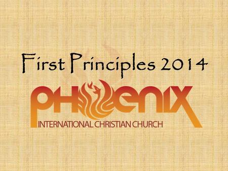 First Principles 2014.