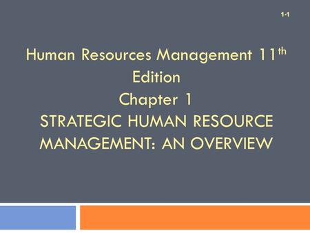 Human Resource Management