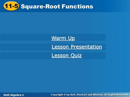 Square-Root Functions