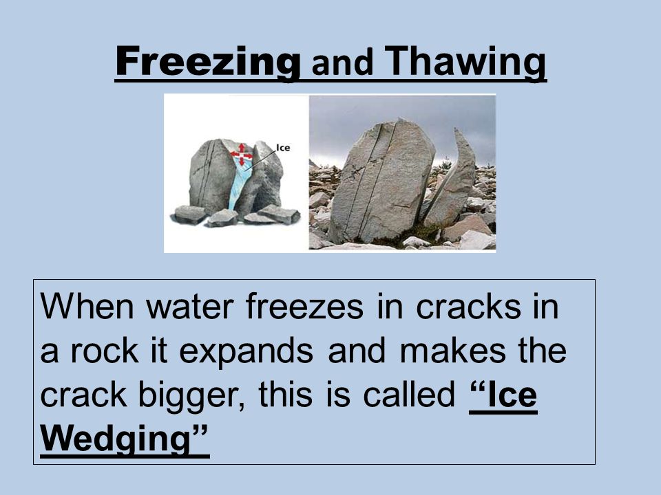 Water Freezing In A Rock 66