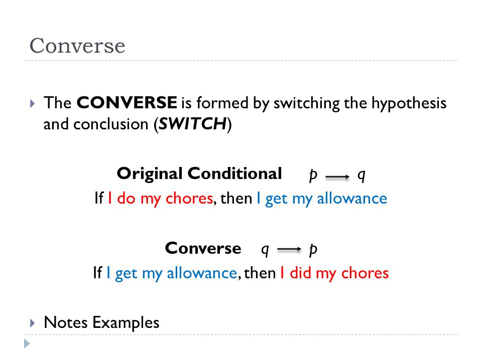 a converse meaning