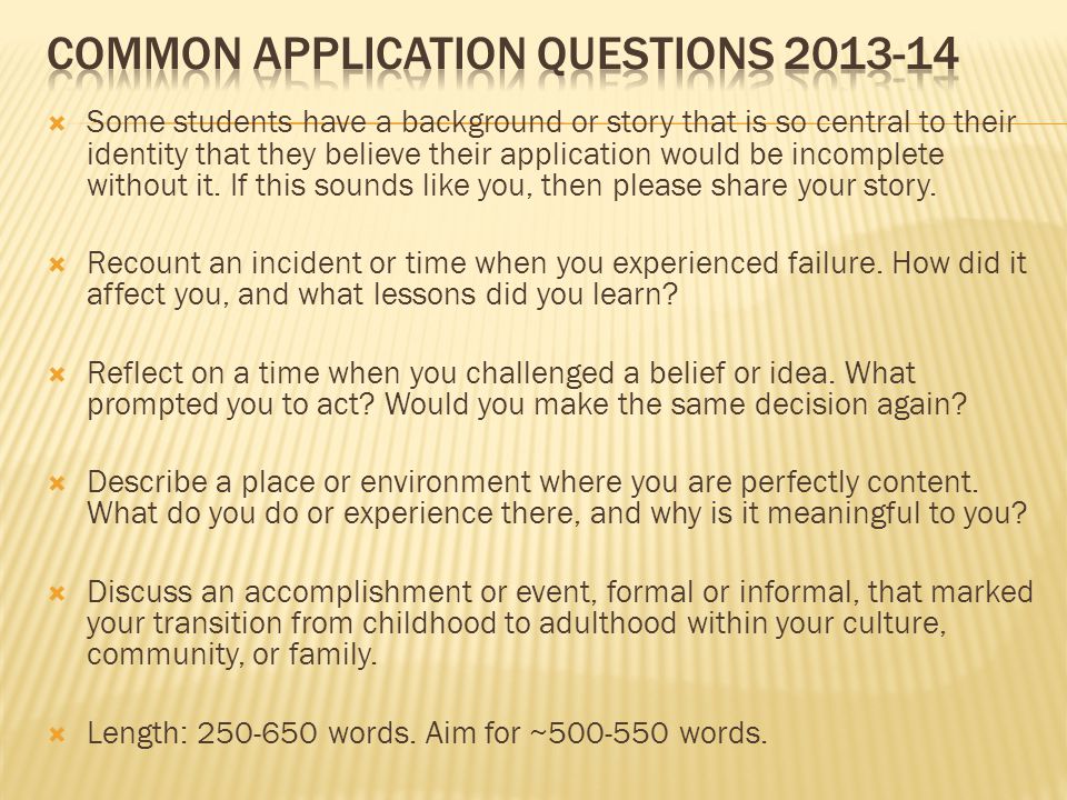 Common application essay prompts 2013