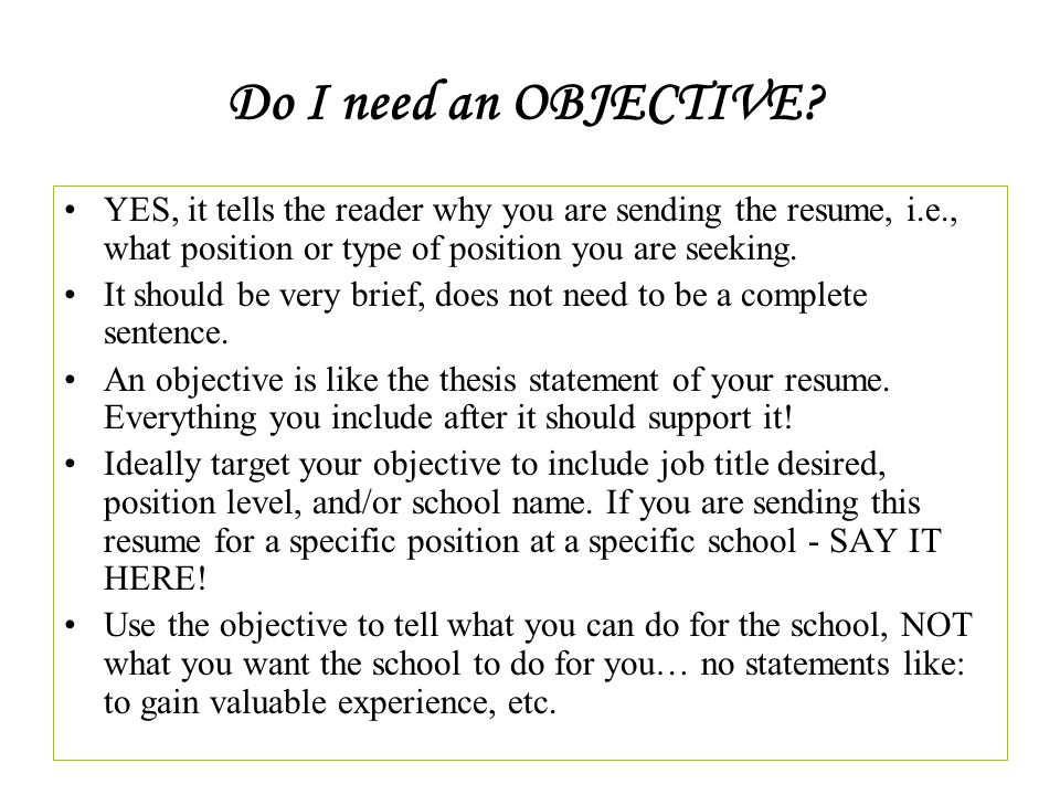 Do You Need To Write A Resume For Your First Job