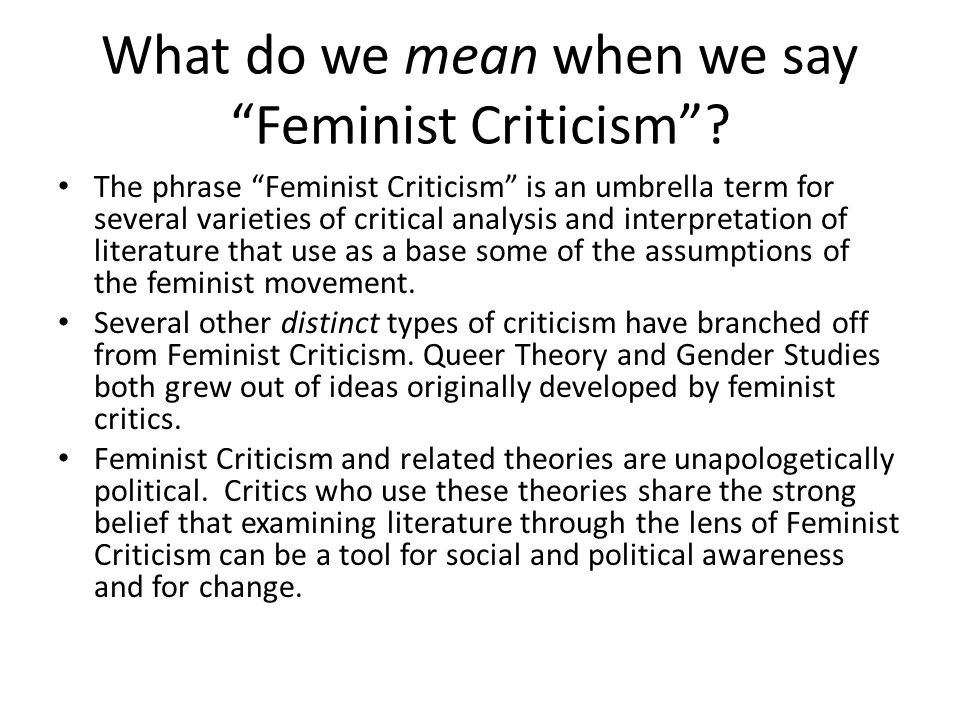 Feminist Literary Analysis 34