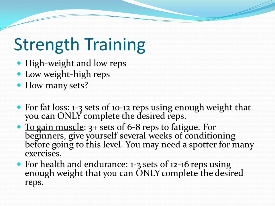 High Rep Workout Weight Loss