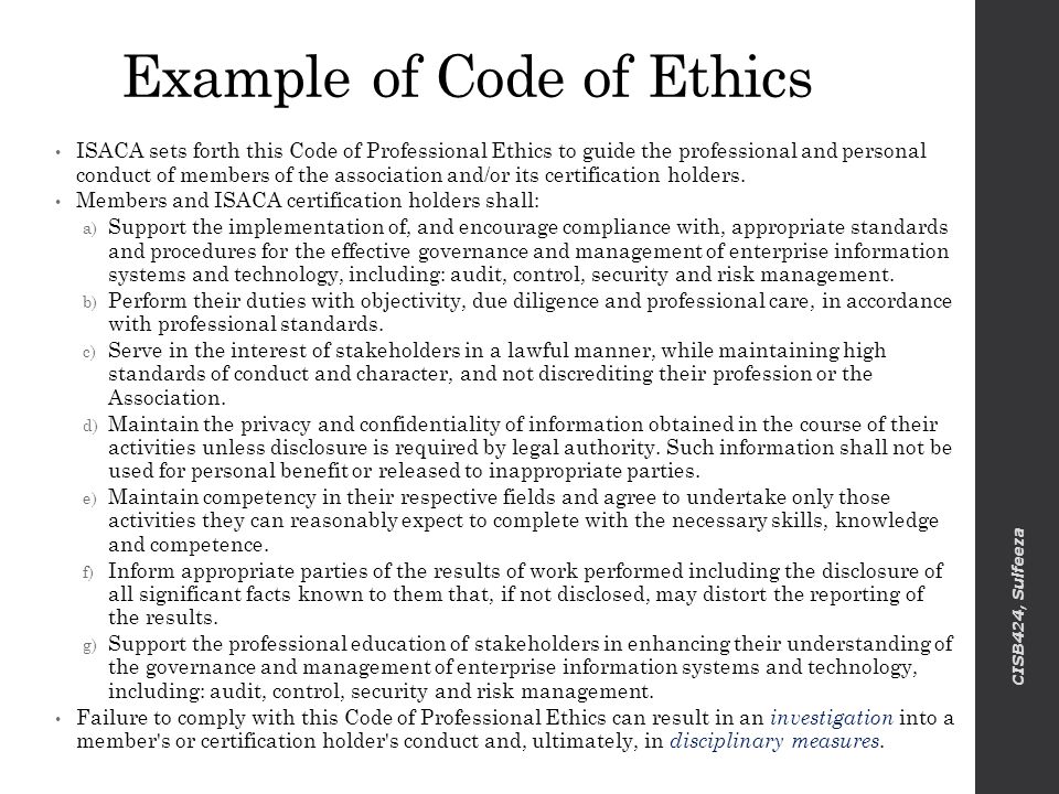 How to Develop a Personal Code of Ethics