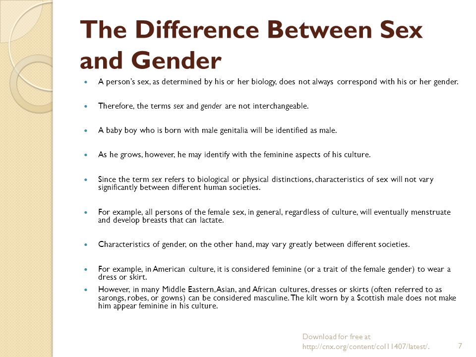 Different Between Sex And Gender 70
