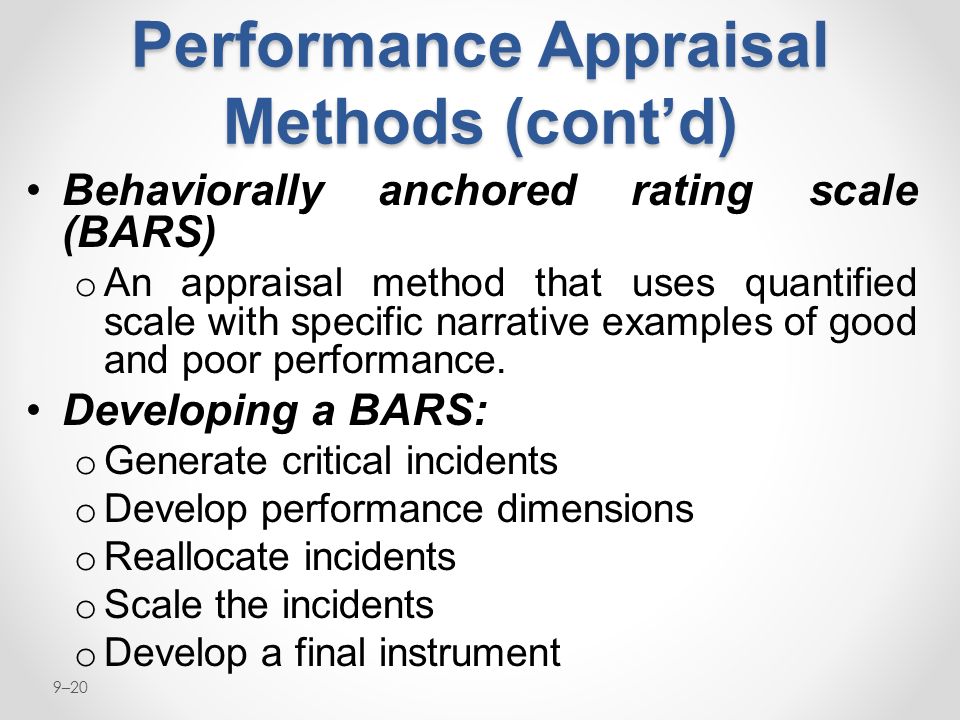 various methods of performance appraisal