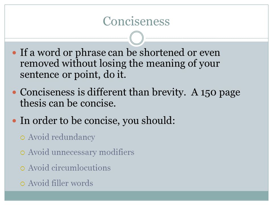 Academic Writing Conciseness Examples