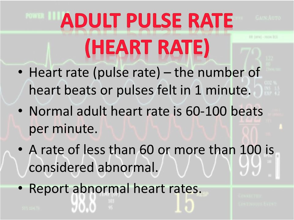 Normal Pulse For Adult 20
