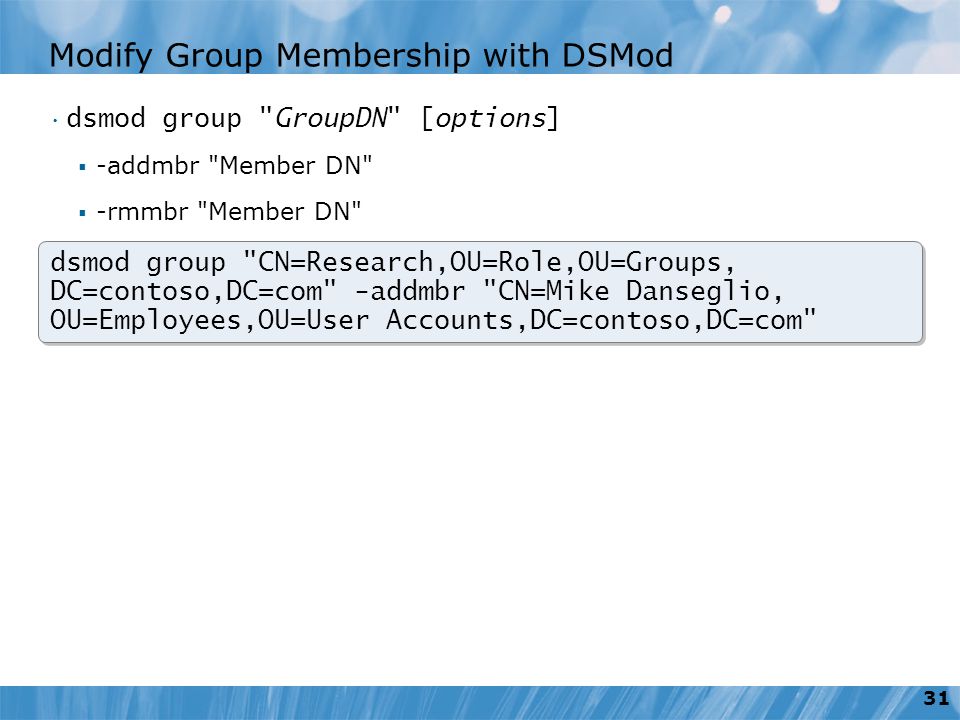 Modify User Group 21