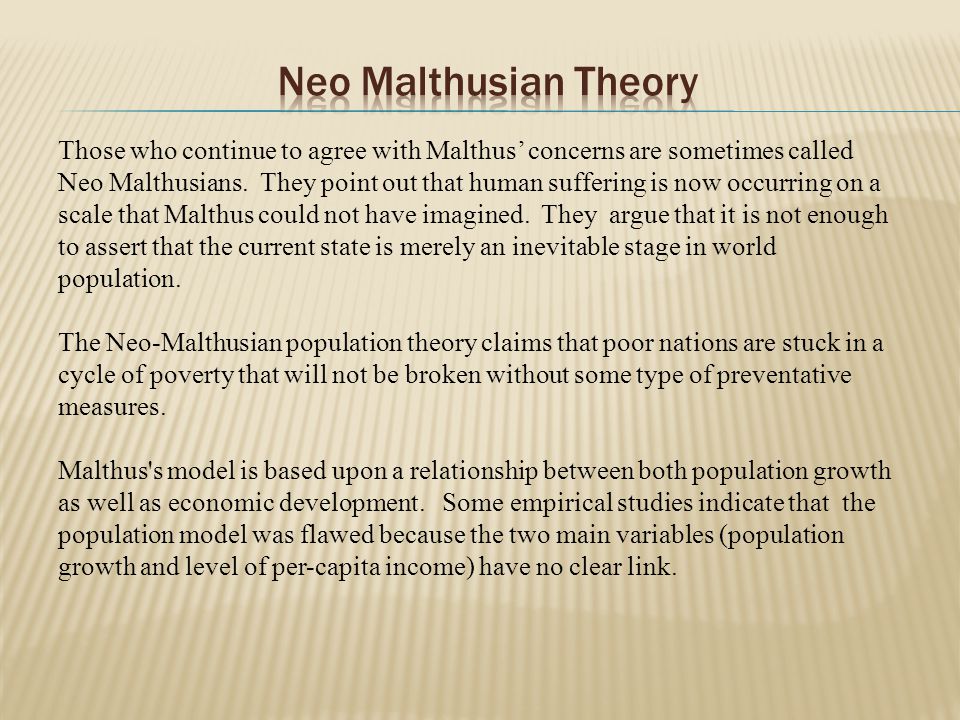 Resultado de imagem para neo malthusian view