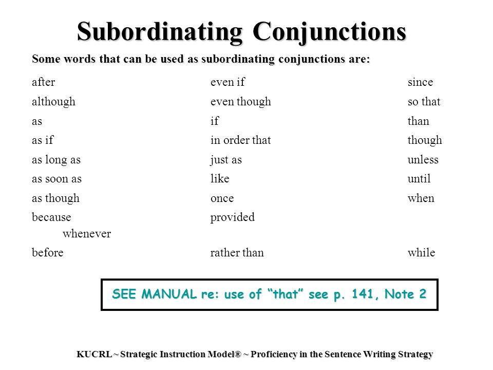 Subordinating Conjunctions List | www.imgkid.com - The ...